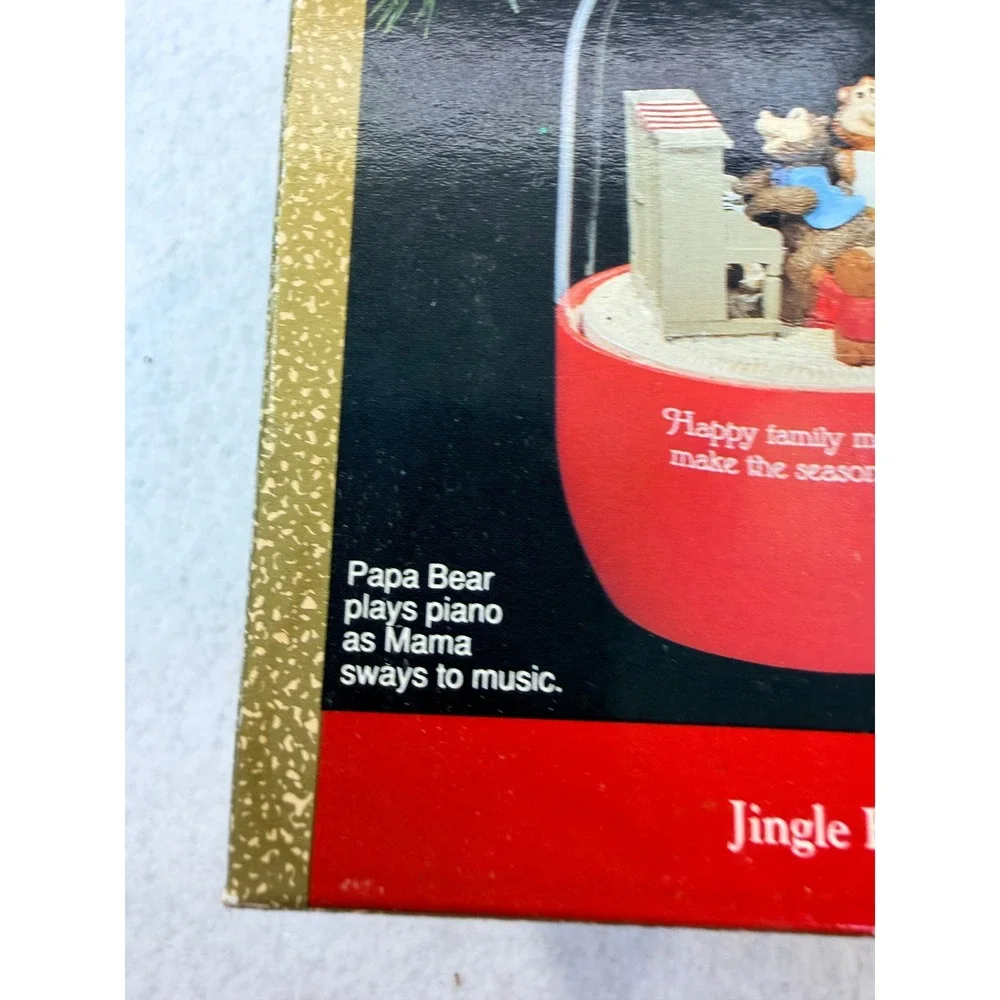 Hallmark Keepsake Magic Ornament Jingle Bears Musical Motion Light 1991 Vintage